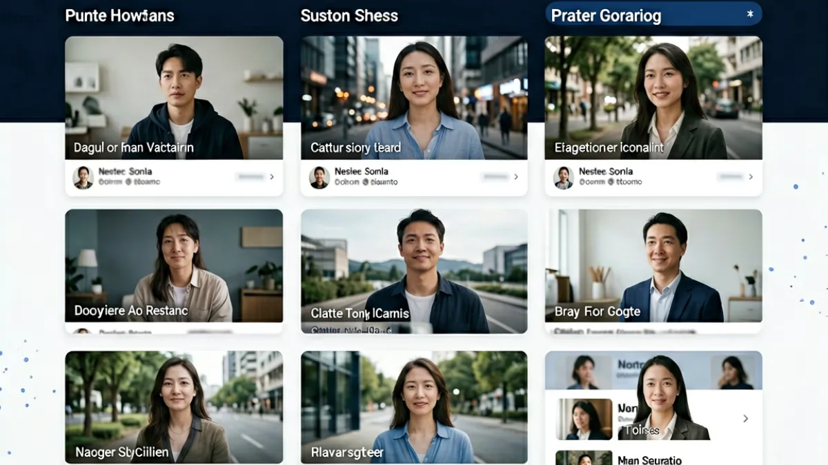 h视频门户首页全景——多屏展示不同细分主题的视频封面与导航分类界面