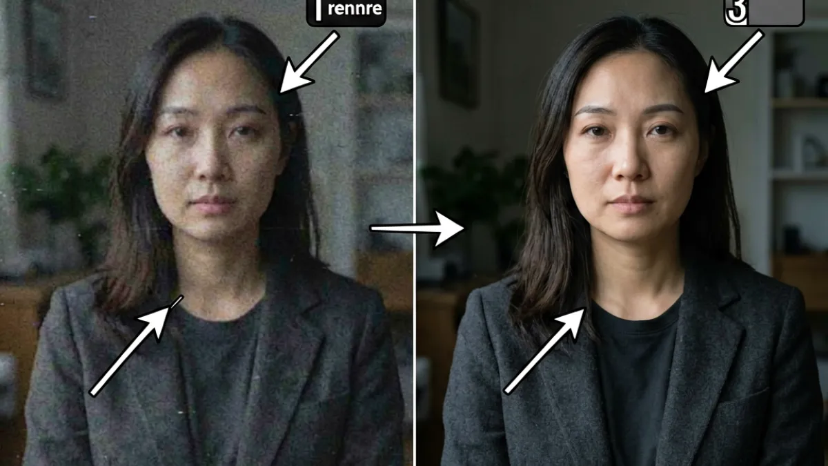 h视频质量对比示意图——左侧低码率画面与右侧高码率画面在暗场景下的细节差异对比