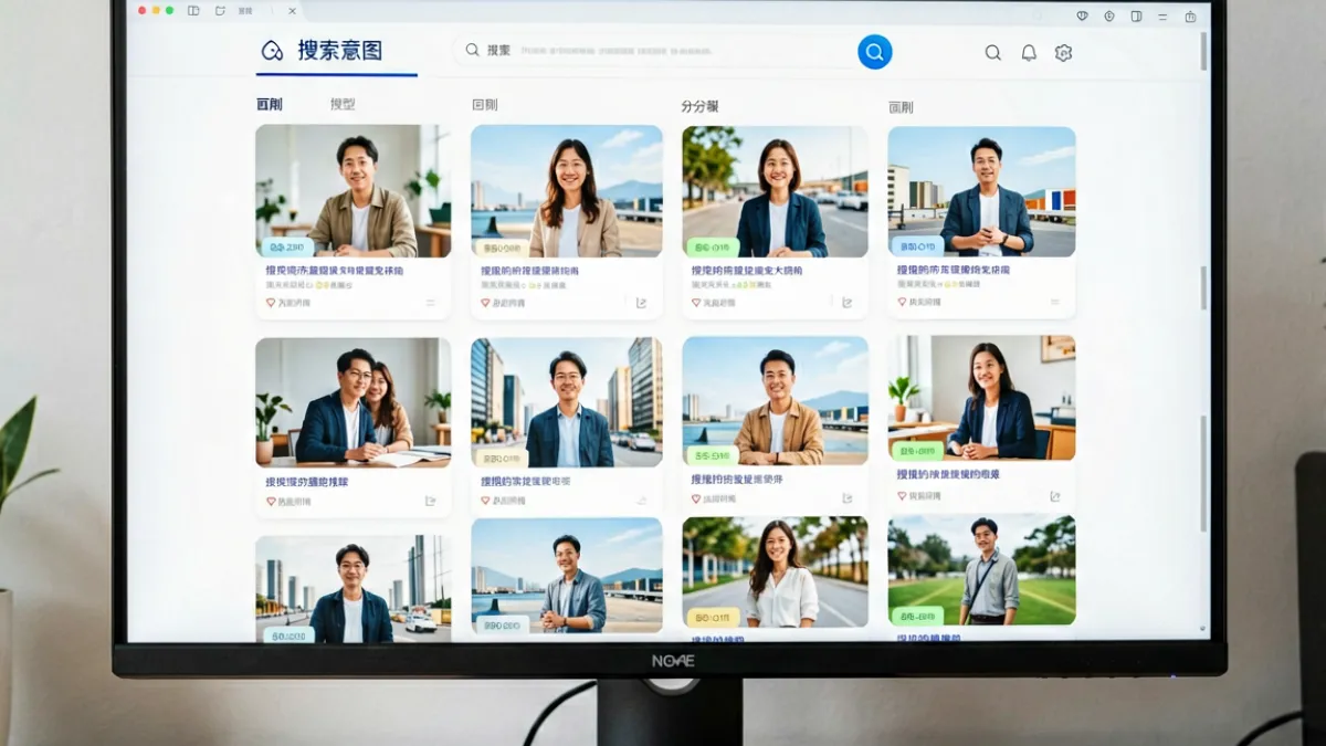 搜索引擎页面展示多种h视频搜索结果混杂的场景，说明搜索意图分散的问题
