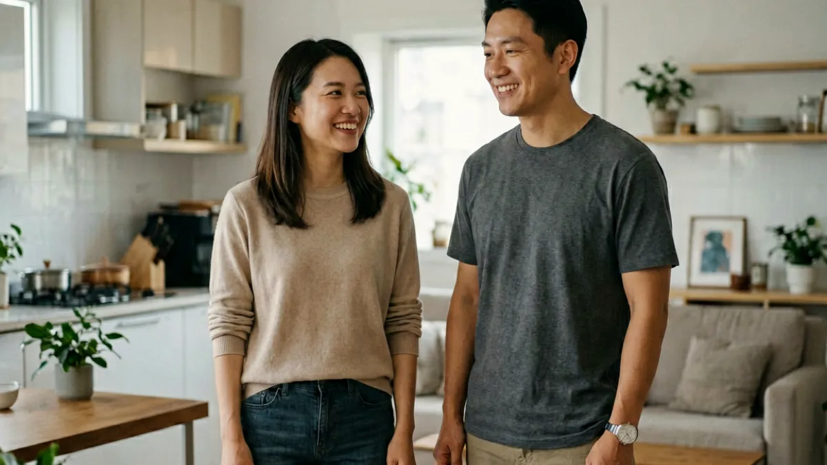 剧情向h视频拍摄现场感截图，演员表情自然，场景布置接近生活日常